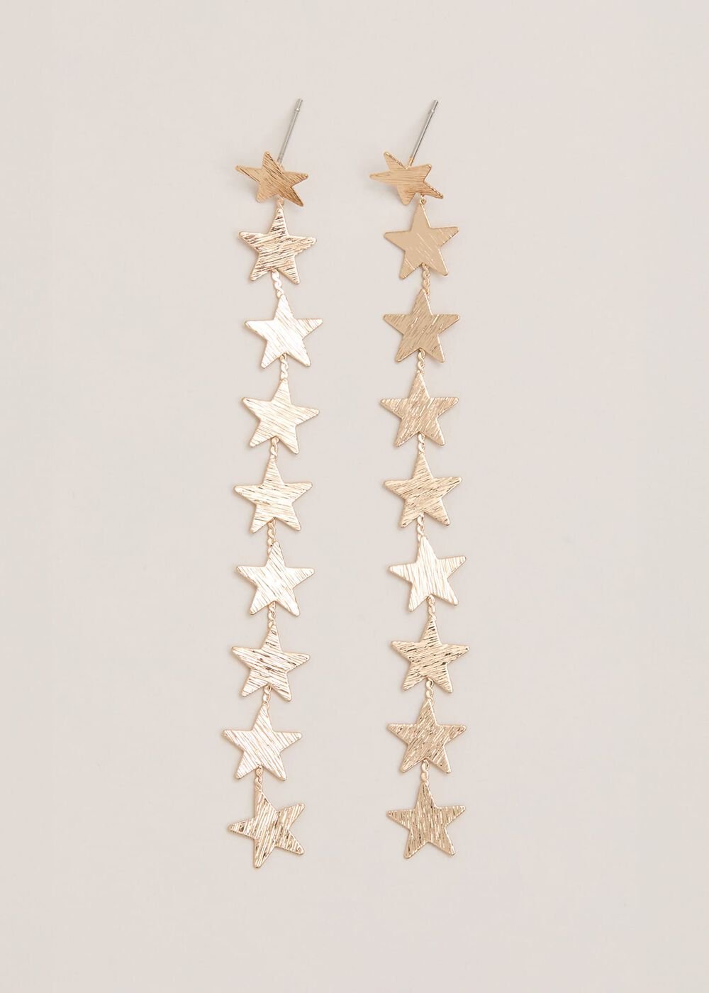 Gold Star Drop Earring Gold