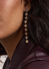 Gold Star Drop Earring Gold
