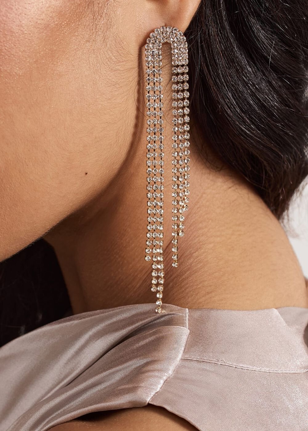 Graduated Sparkle Earring Gold