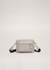 Grey Leather Cross Body Bag Grey