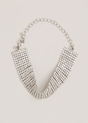 Silver Chainmail Sparkle Bracelet Silver