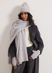 Grey Ribbed Beany Hat Grey