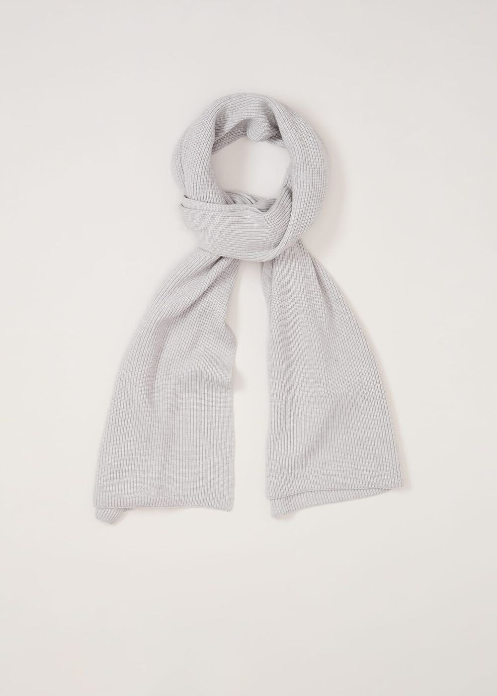 Grey Ribbed Oversized Scarf Grey