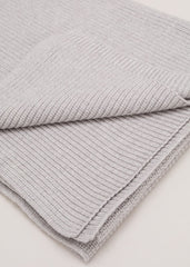 Grey Ribbed Oversized Scarf Grey