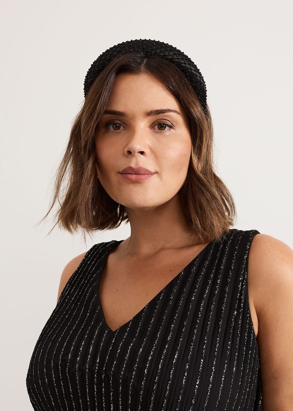 Black Embellished Headband Black