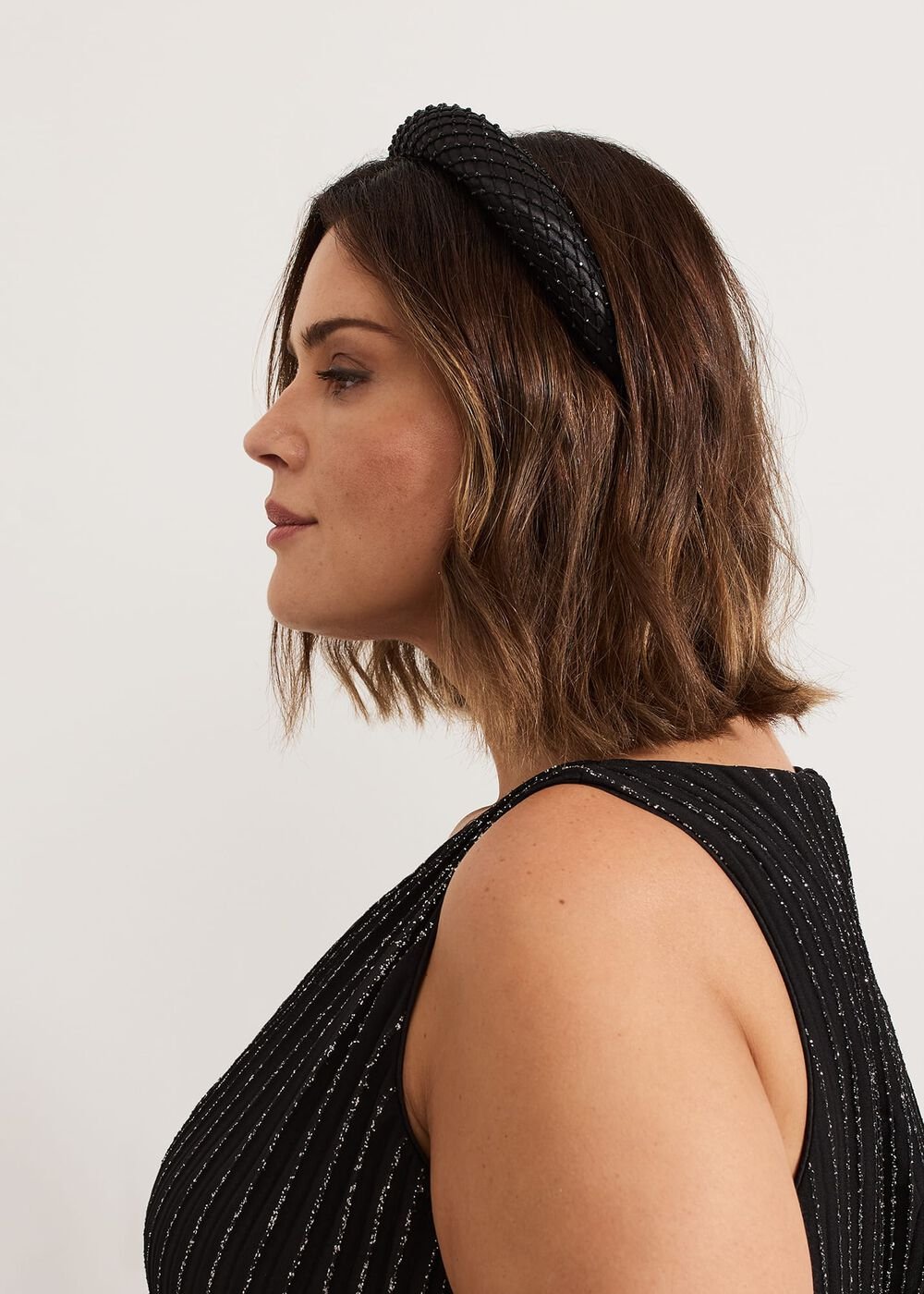 Black Embellished Headband Black