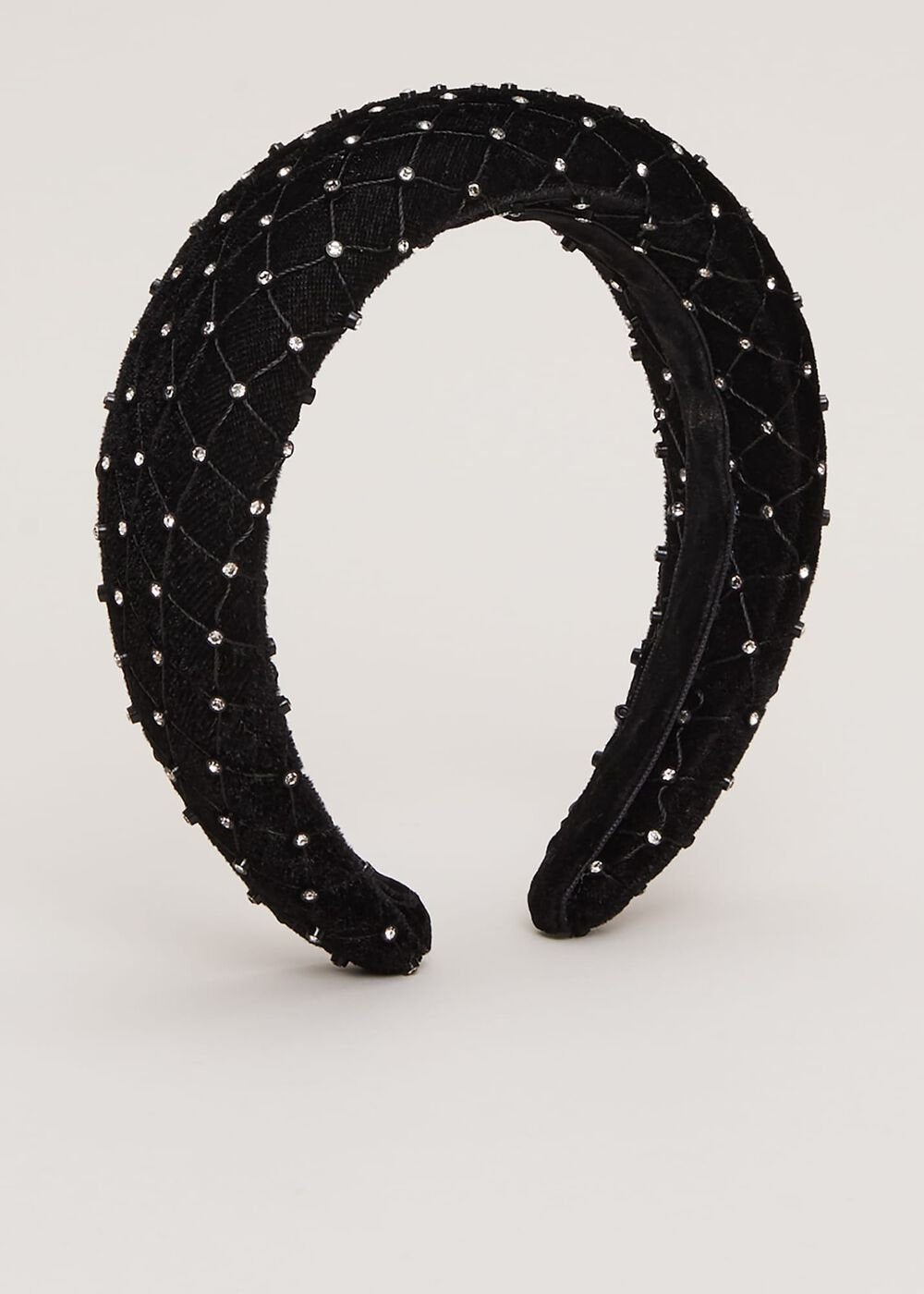 Black Embellished Headband Black