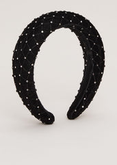 Black Embellished Headband Black