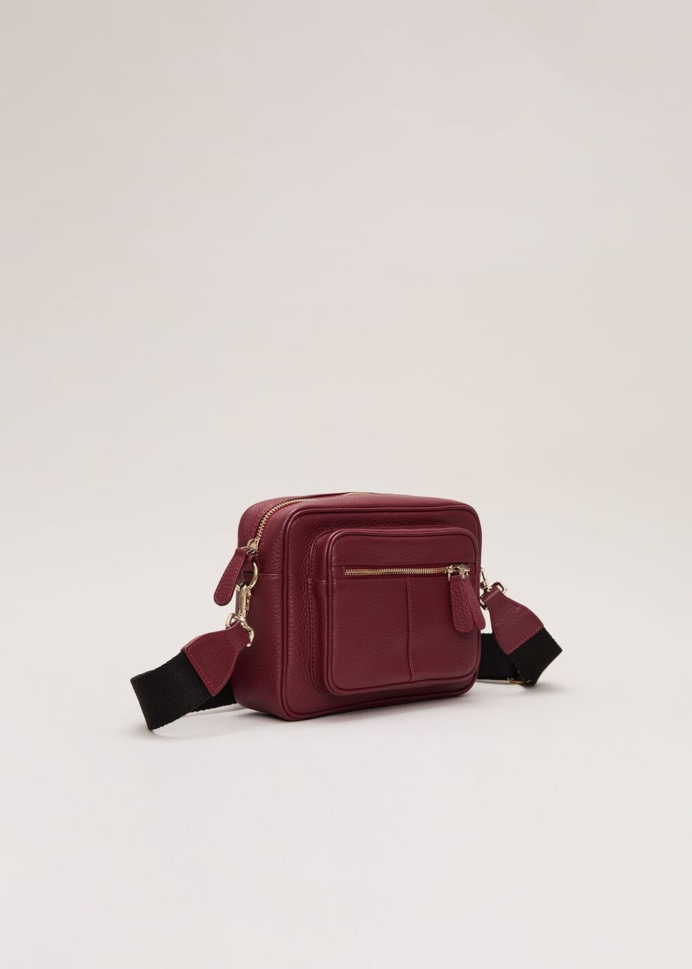Burgundy Leather Cross Body Bag Burgundy