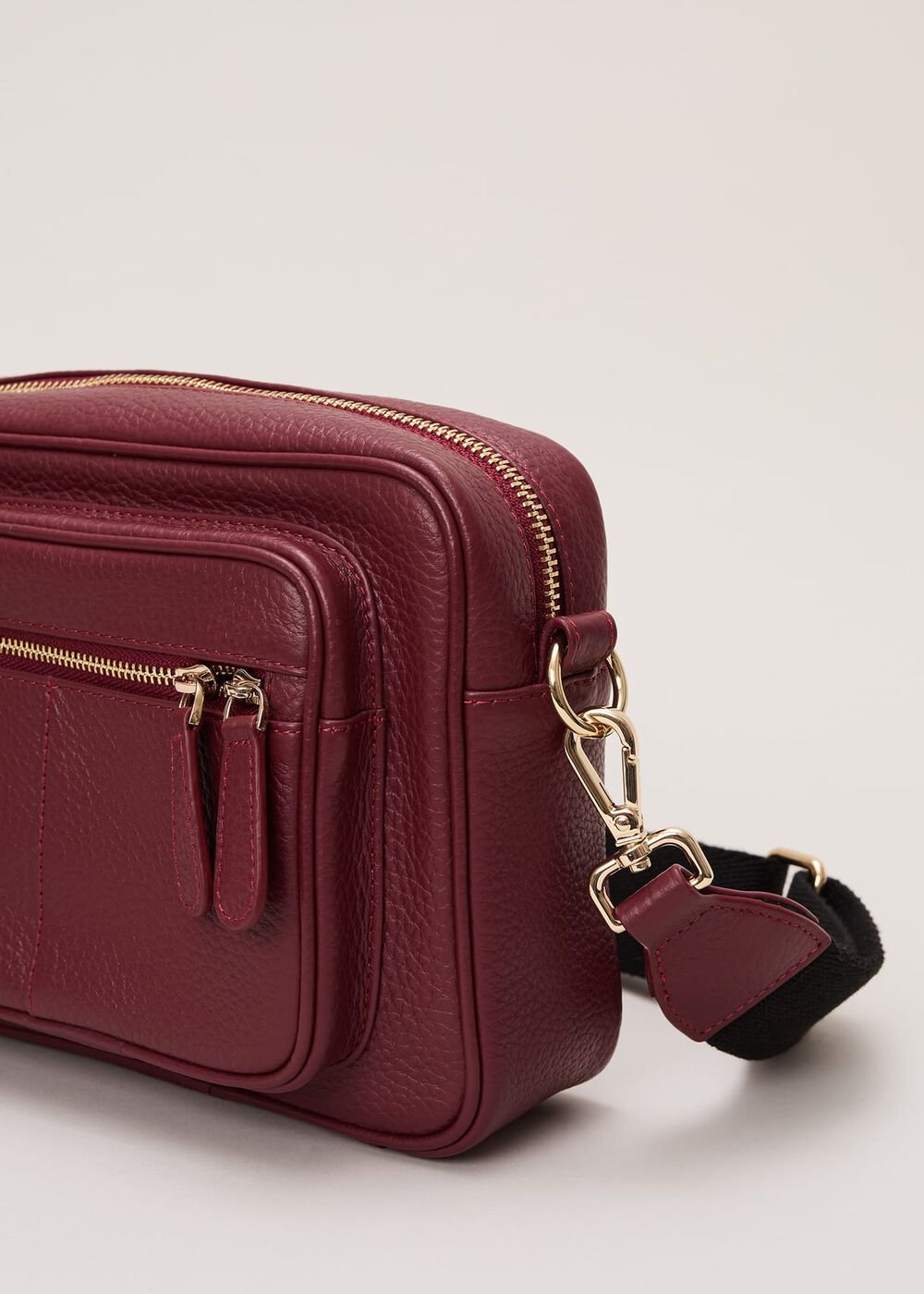 Burgundy Leather Cross Body Bag Burgundy