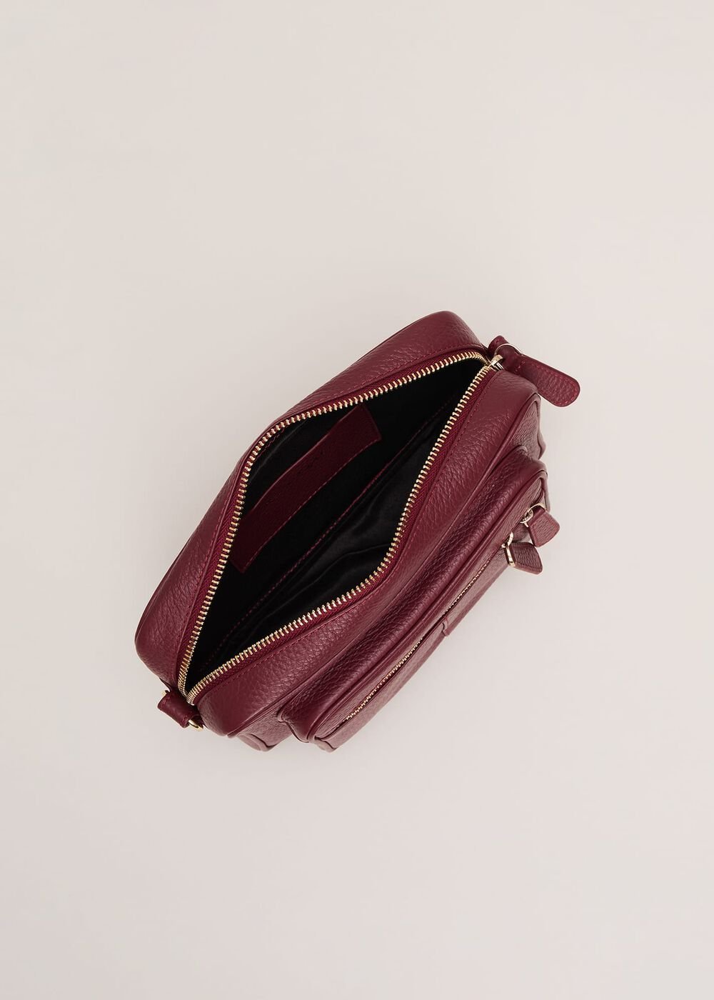 Burgundy Leather Cross Body Bag Burgundy