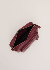 Burgundy Leather Cross Body Bag Burgundy