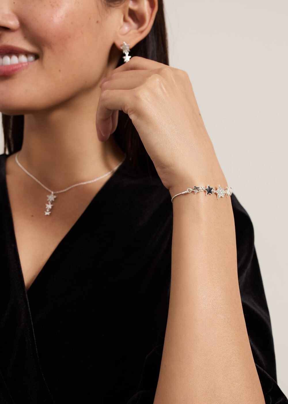 Silver Plated Star Extender Bracelet Silver