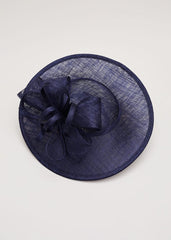 Navy Bow Disc Fascinator Navy
