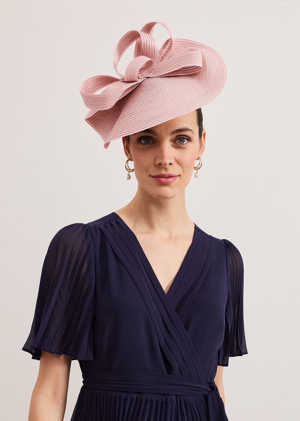 Antique Rose Plait Freeform Fascinator Antique Rose