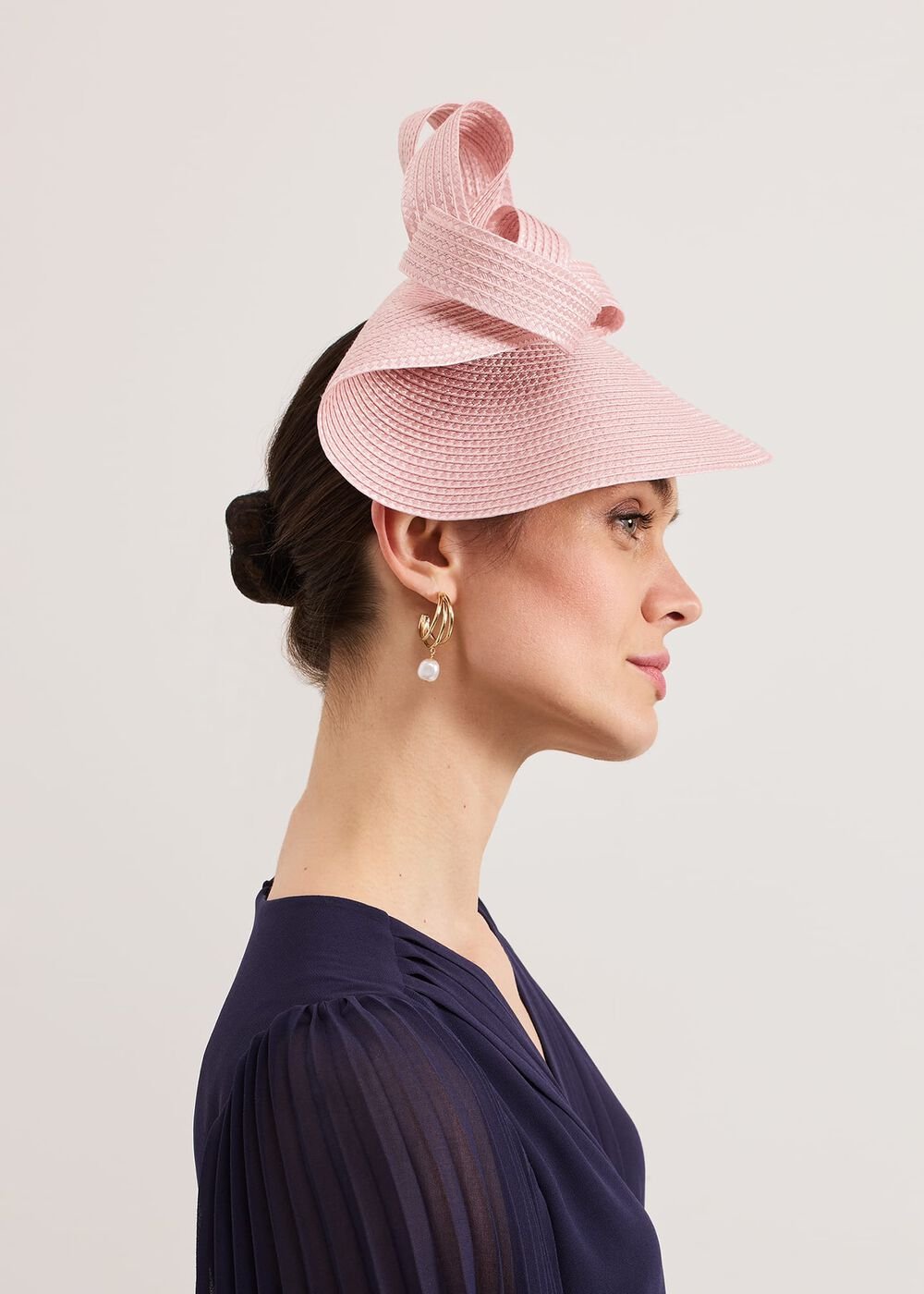 Antique Rose Plait Freeform Fascinator Antique Rose