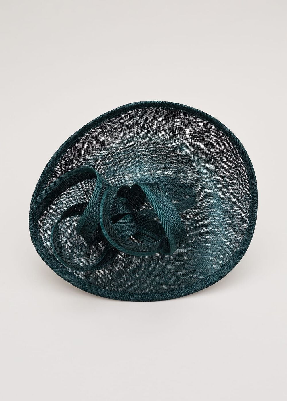 Teal Grossgrain Twist Oval Fascinator Teal