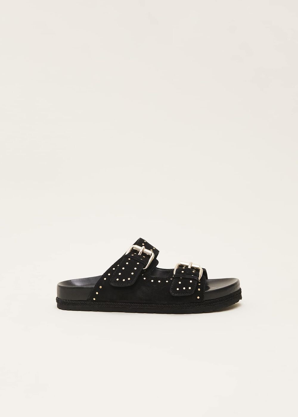 Double Buckle Sandal Black