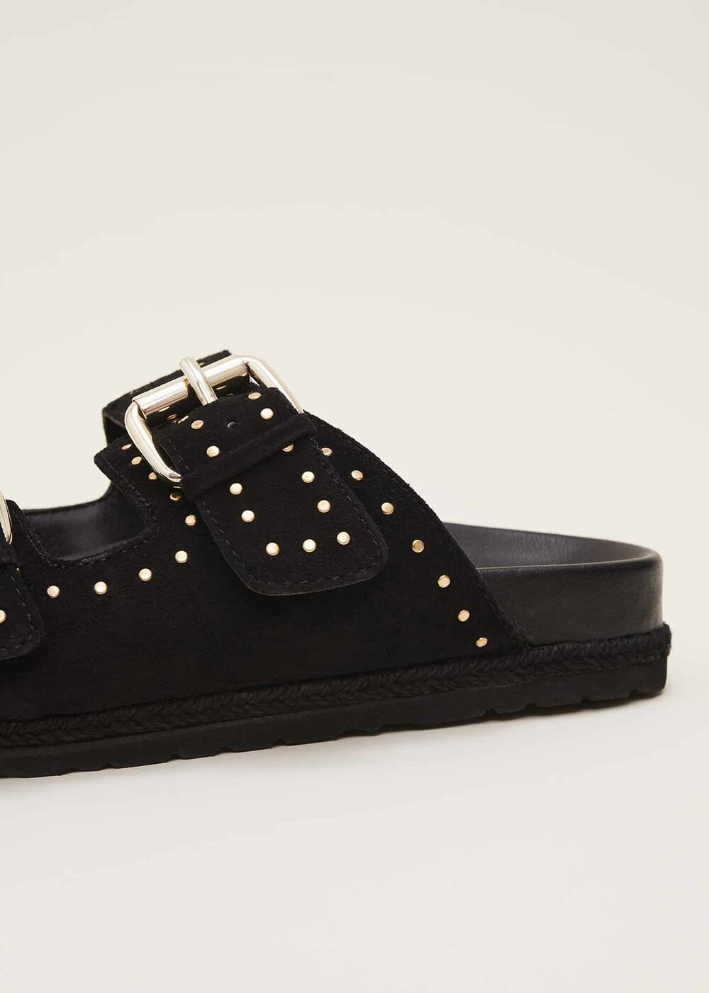 Double Buckle Sandal Black