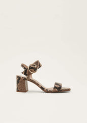 Snake Skin Leather Buckle Sandals Snake