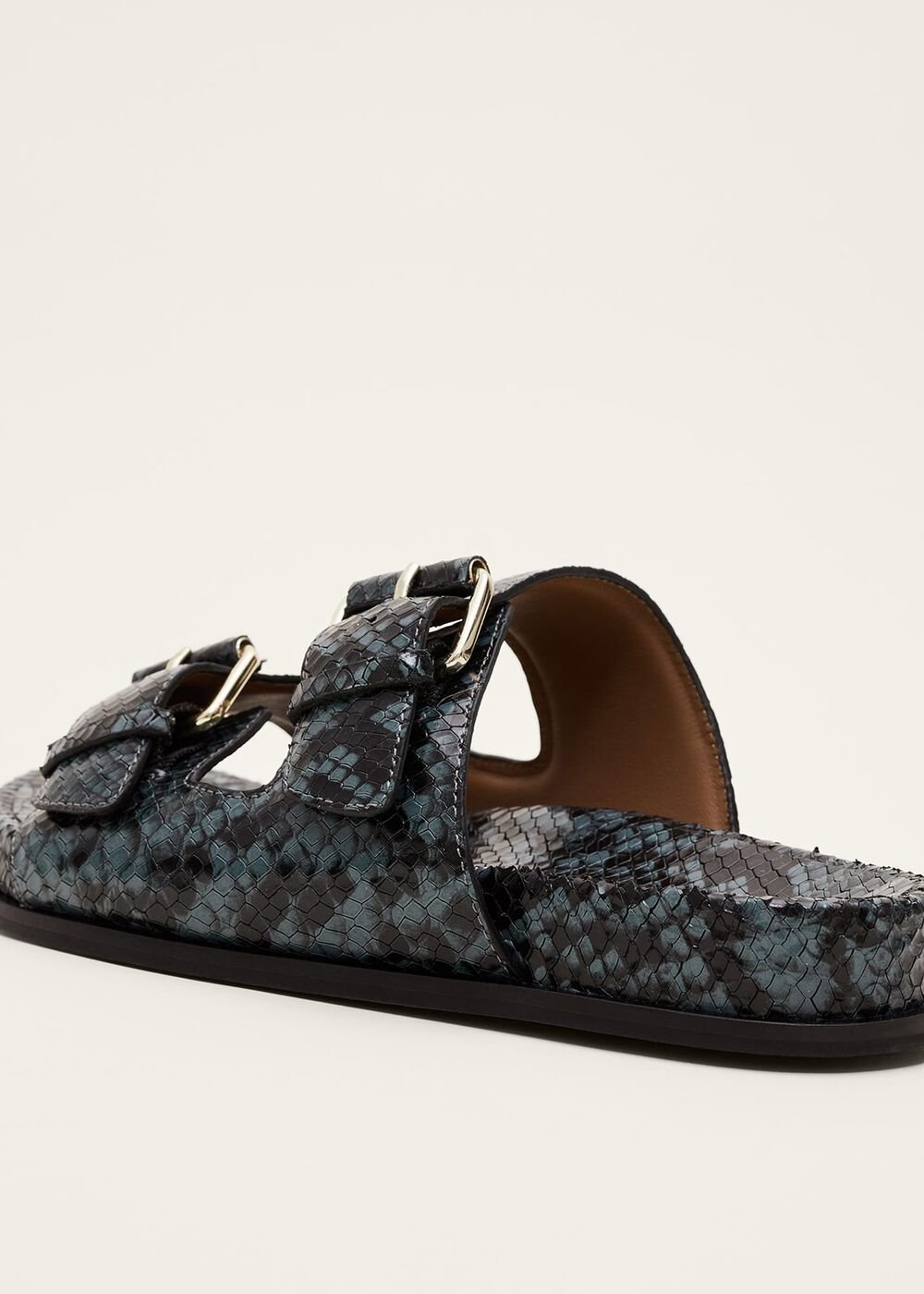 Animal Double Buckle Sandal Teal