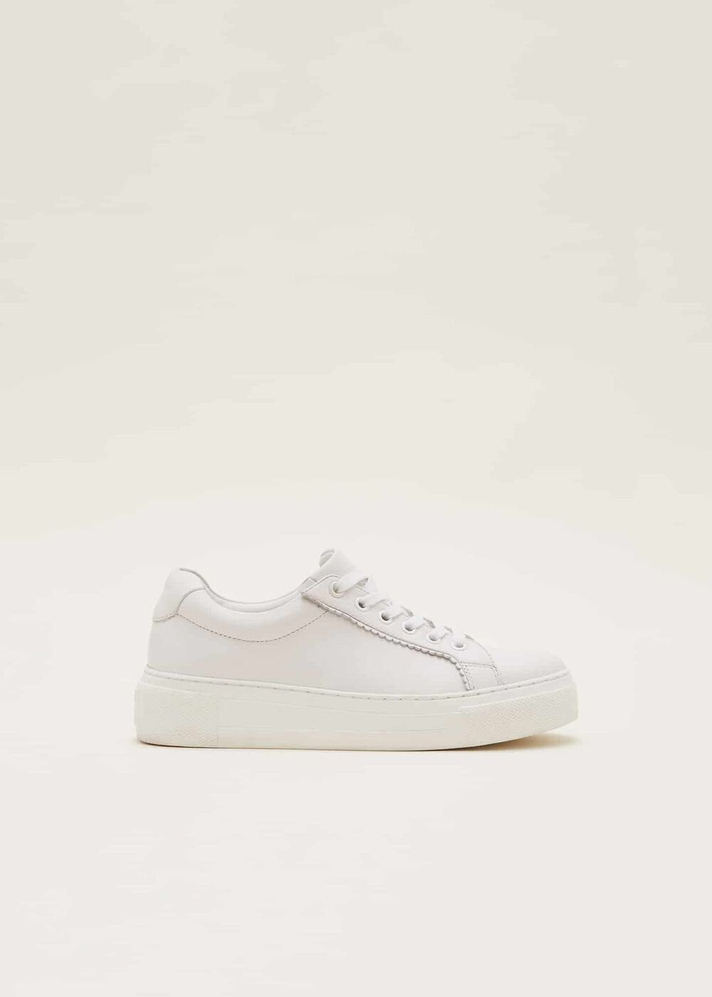 White Leather Trainers White