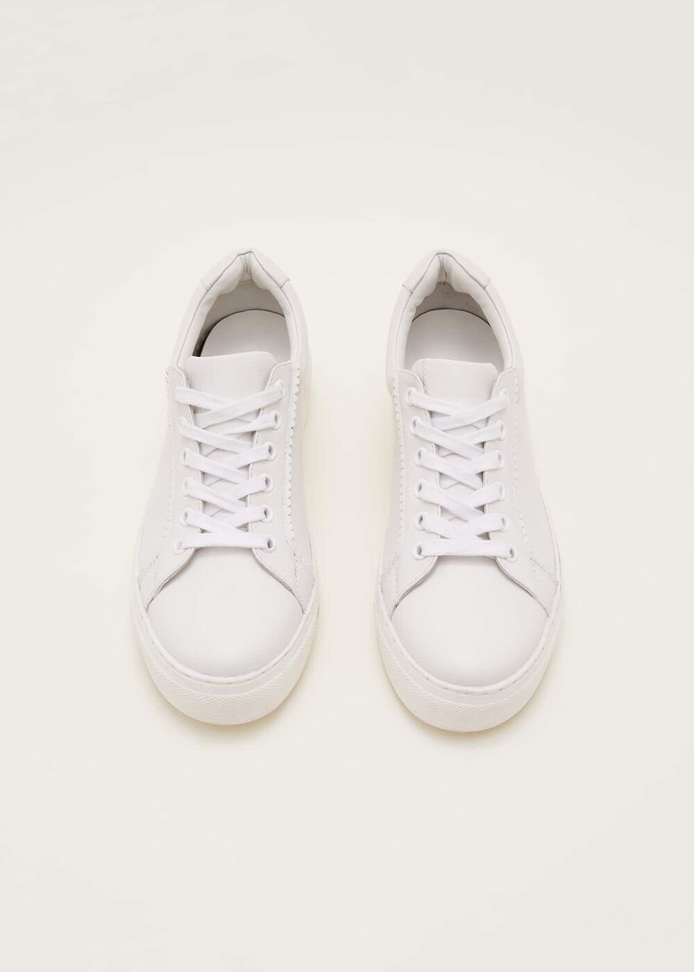White Leather Trainers White