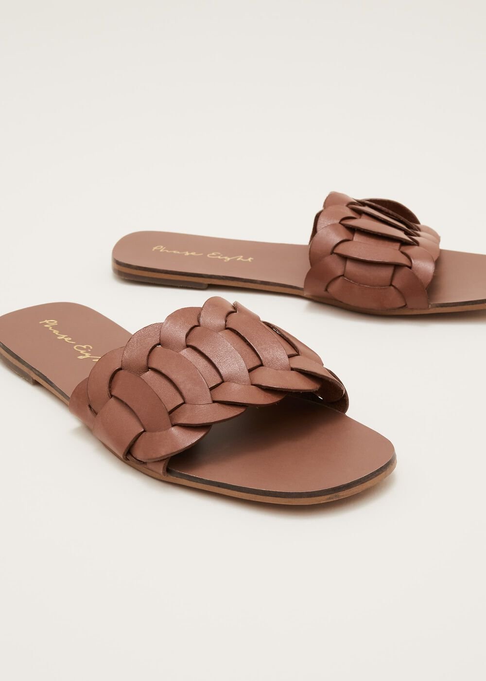 Woven Flat Sandal Tan