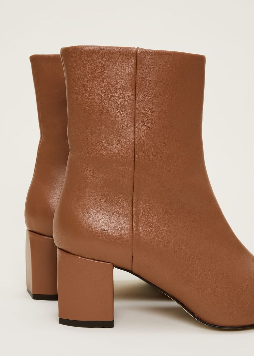 Heeled Ankle Boots Tan