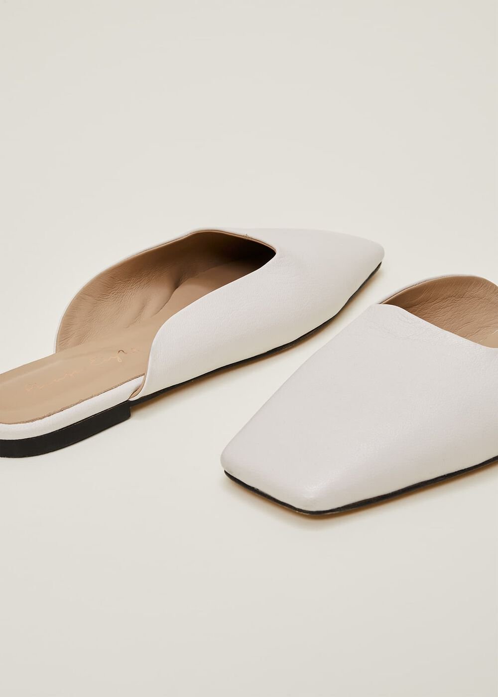Slip On Mule Shoe Ivory