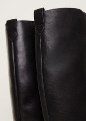 Flat Knee High Boot Black