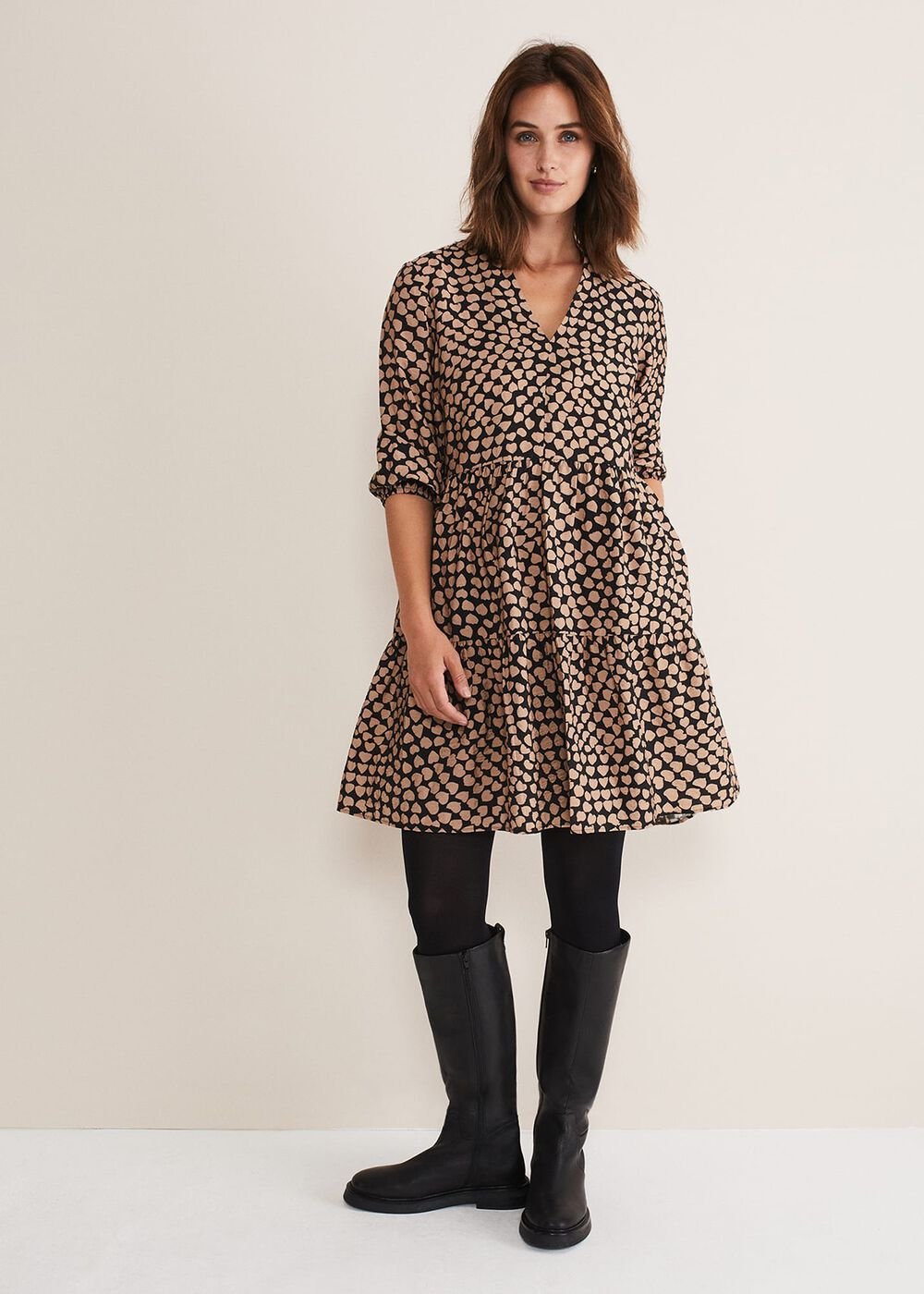 Flat Knee High Boot Black