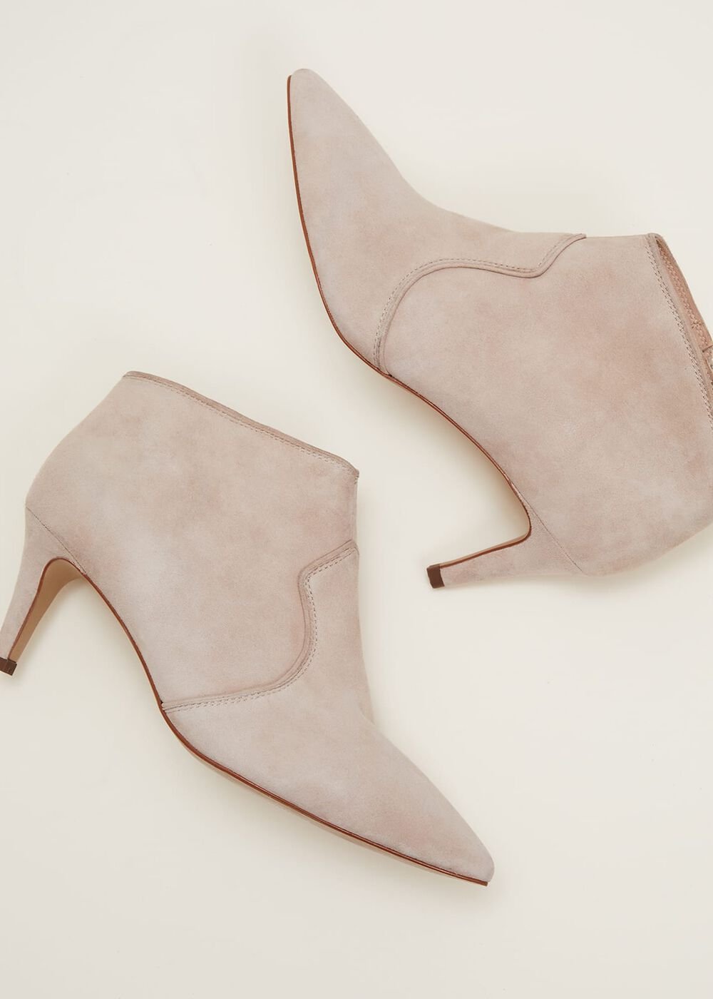 Panelled Shoe Boots Neutral
