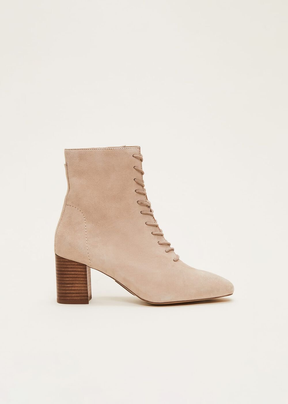 Lace Up Ankle Boot Winter White