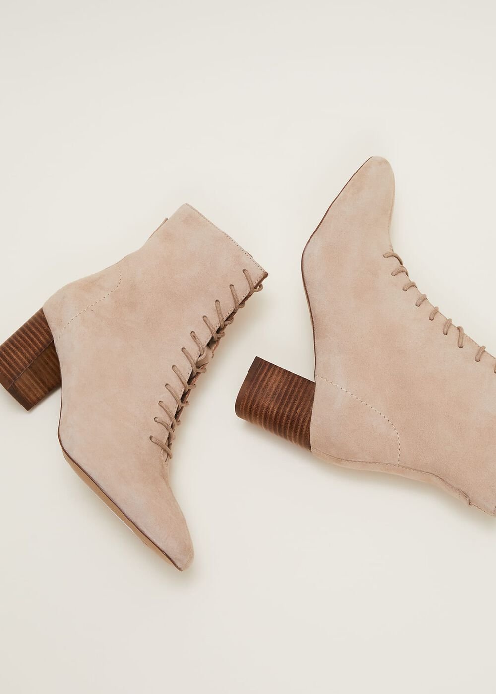 Lace Up Ankle Boot Winter White