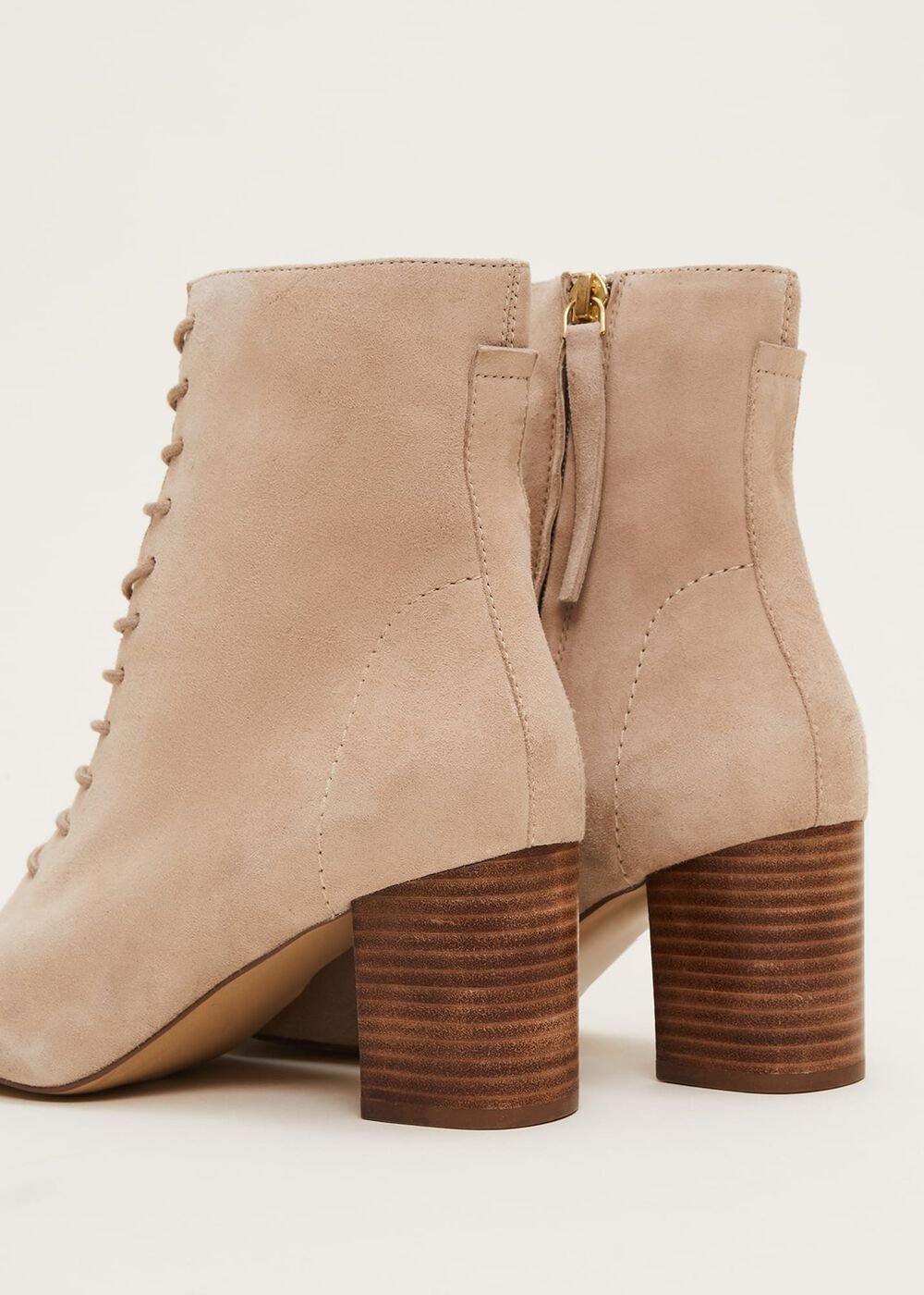Lace Up Ankle Boot Winter White