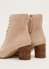 Lace Up Ankle Boot Winter White