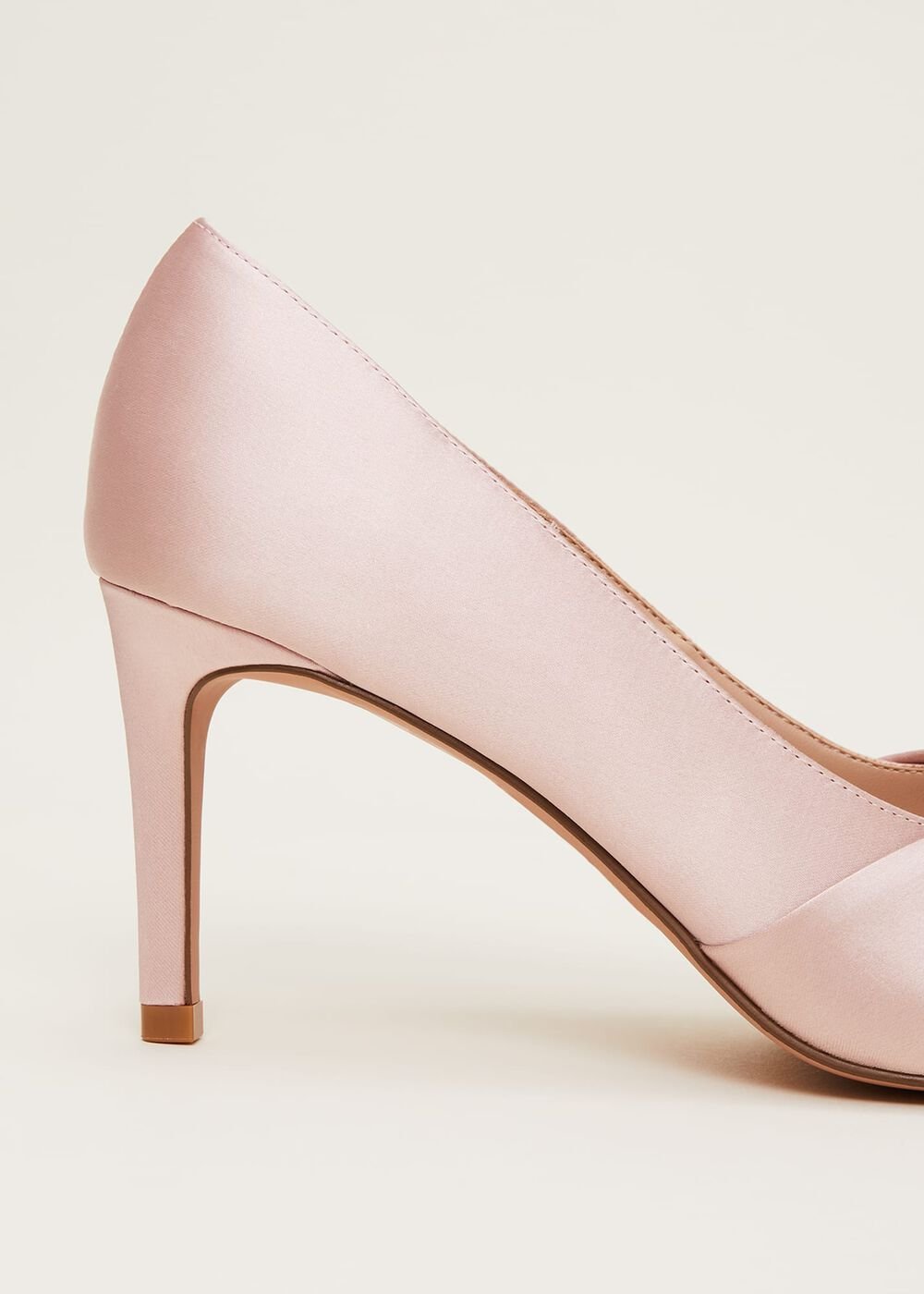Satin Knot Front Court Shoe Antique Rose