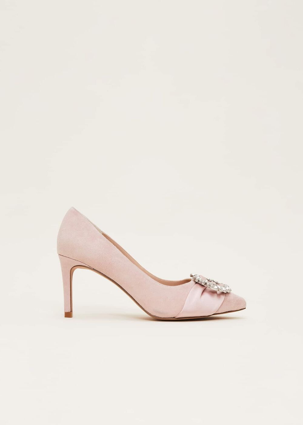 Embellished Court Shoe Antique Rose
