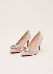 Embellished Court Shoe Antique Rose