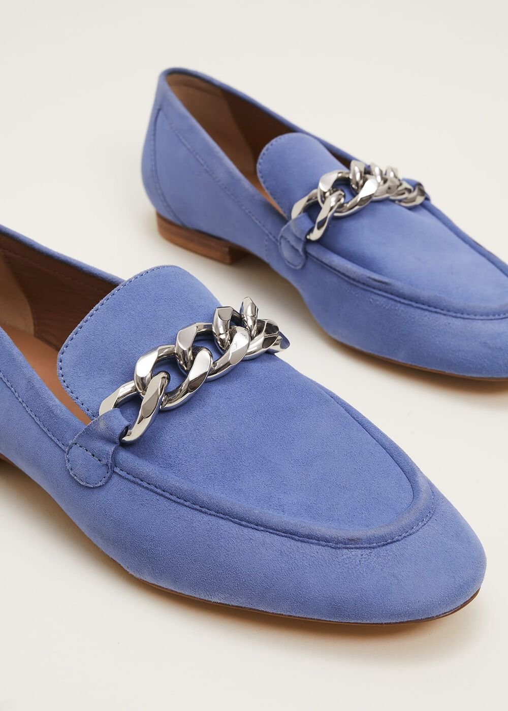 Chain Detail Loafer Shoe Blue