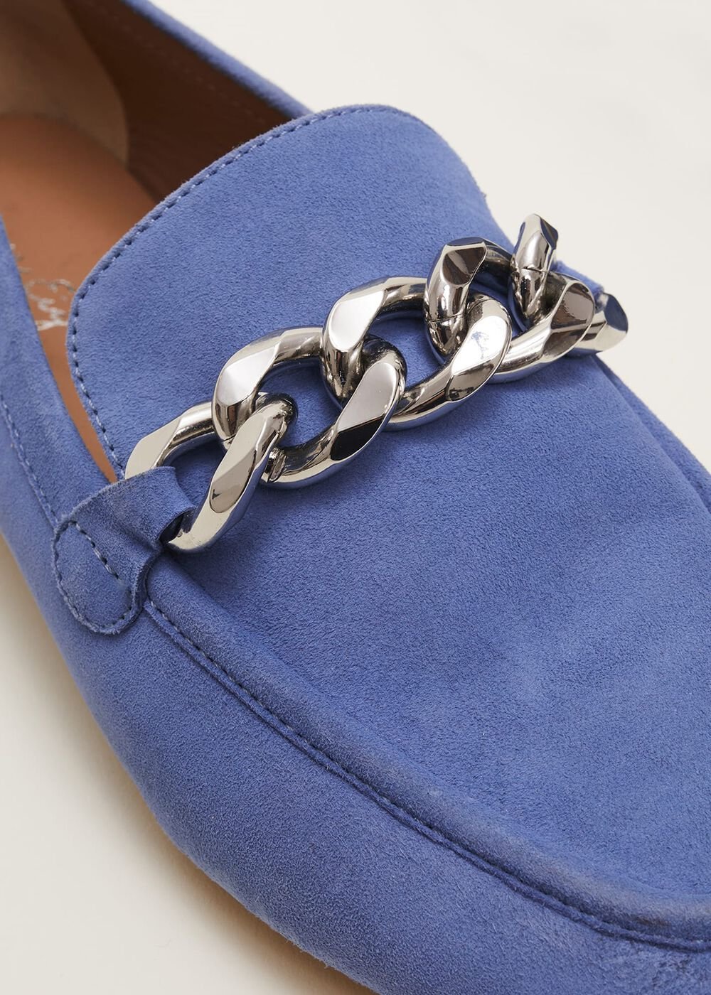 Chain Detail Loafer Shoe Blue