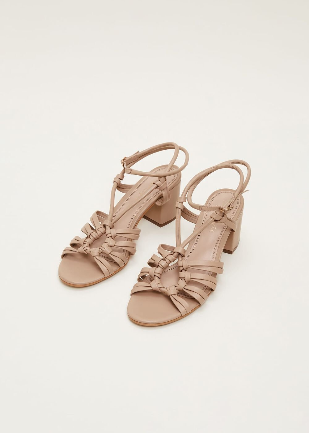 Leather Ankle Strap Sandal Shoe Tan