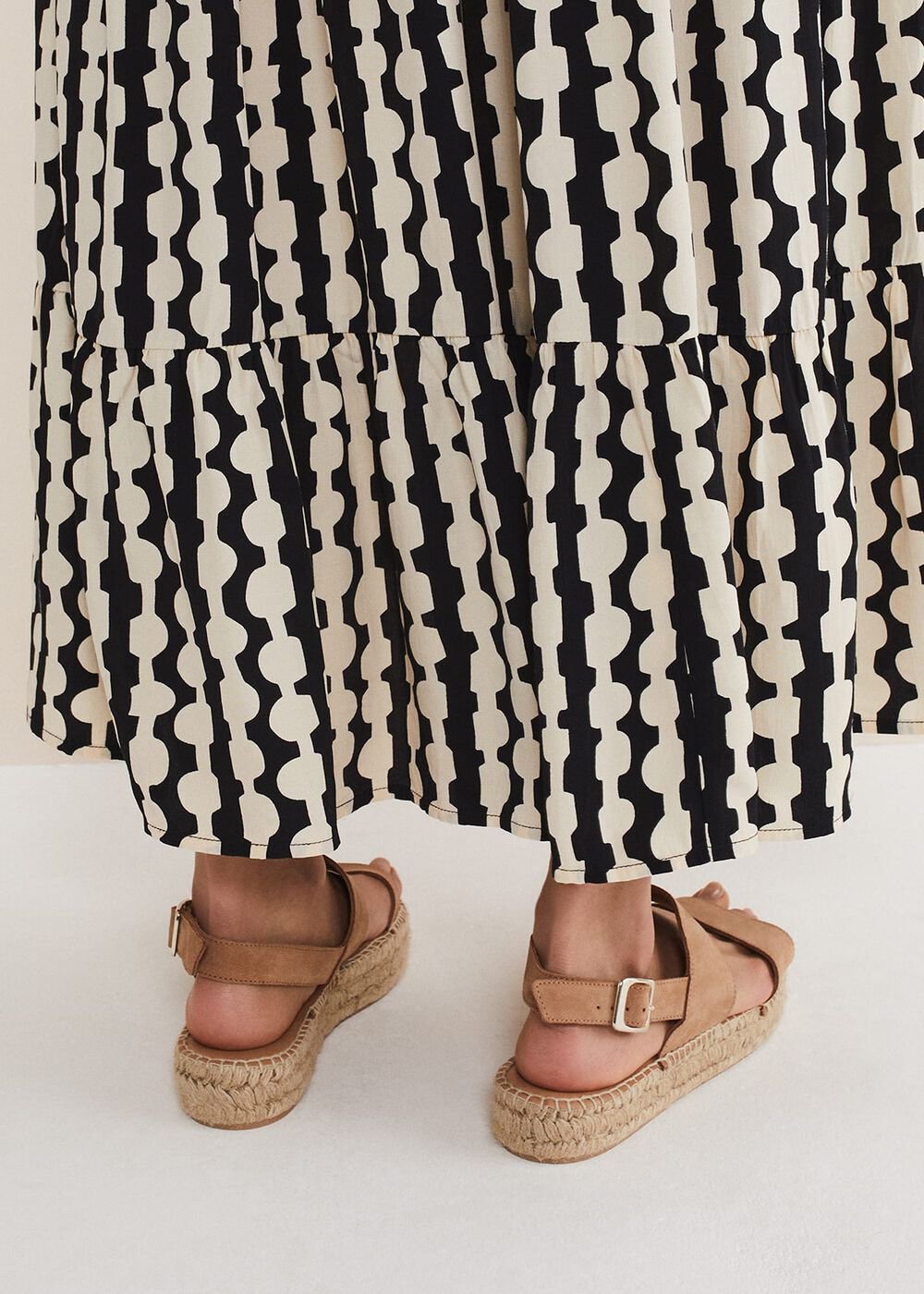 Brown Suede Chunky Sandals Tan
