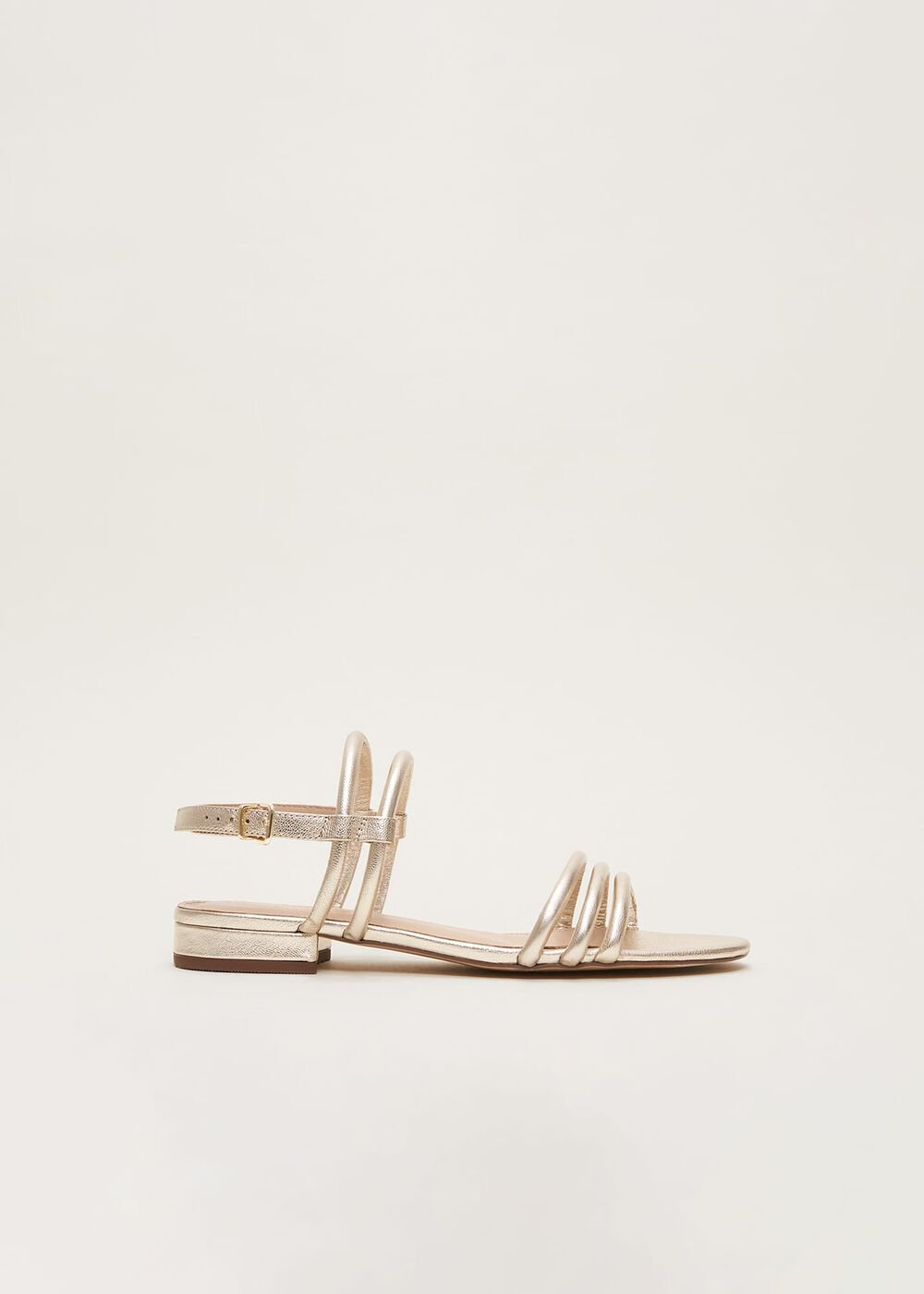 Gold Leather Sandals Gold