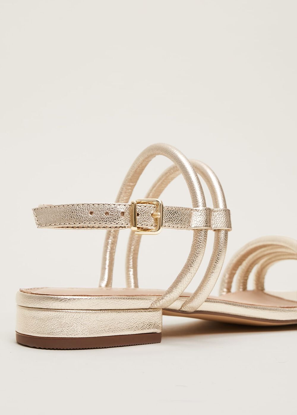 Gold Leather Sandals Gold