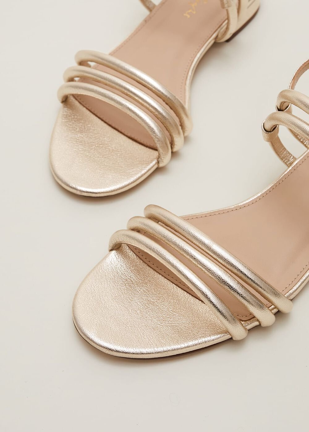 Gold Leather Sandals Gold