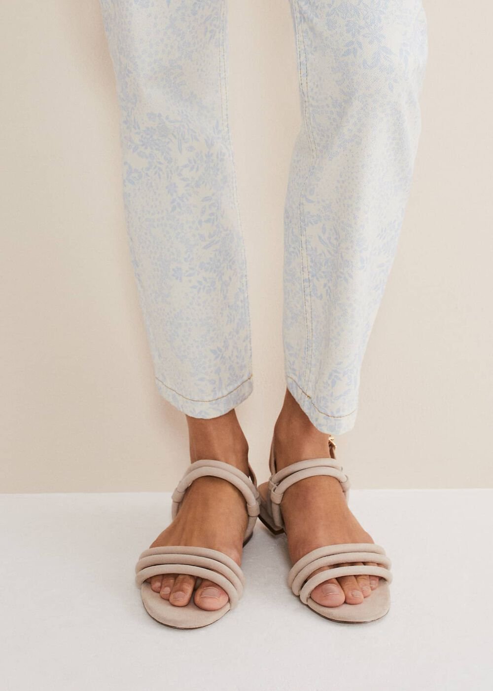 Suede Sandals Neutral