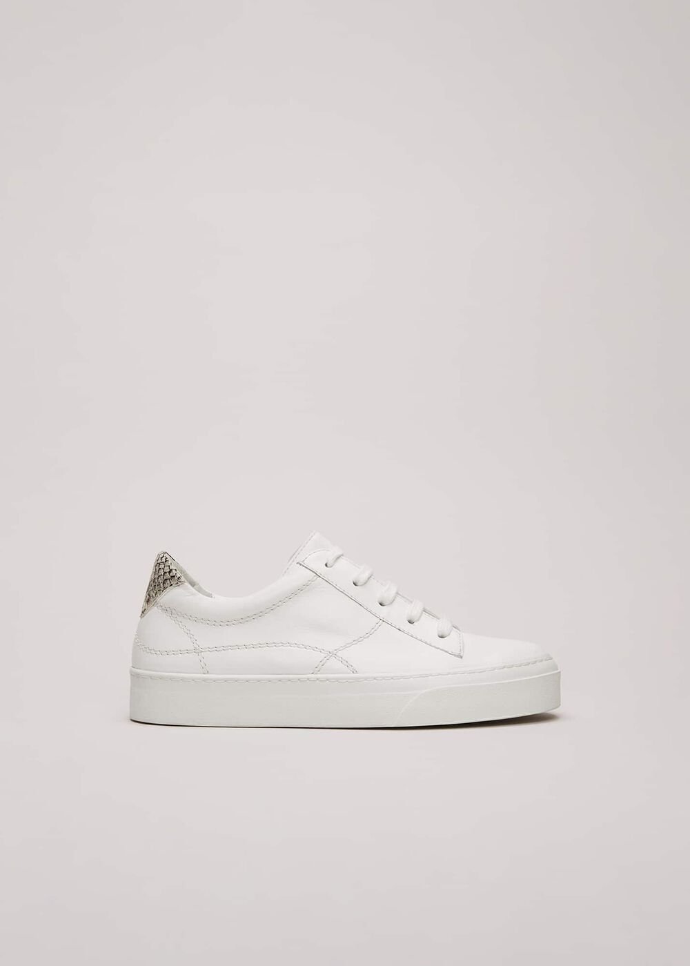 White Leather Trainers White