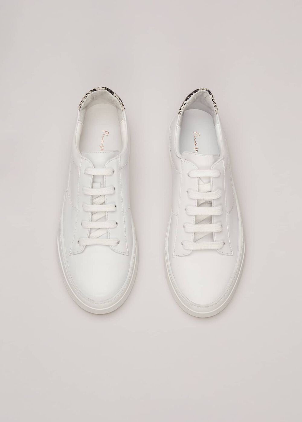 White Leather Trainers White